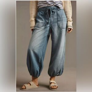 Pilcro Denim Blue Wide Leg Jeans
